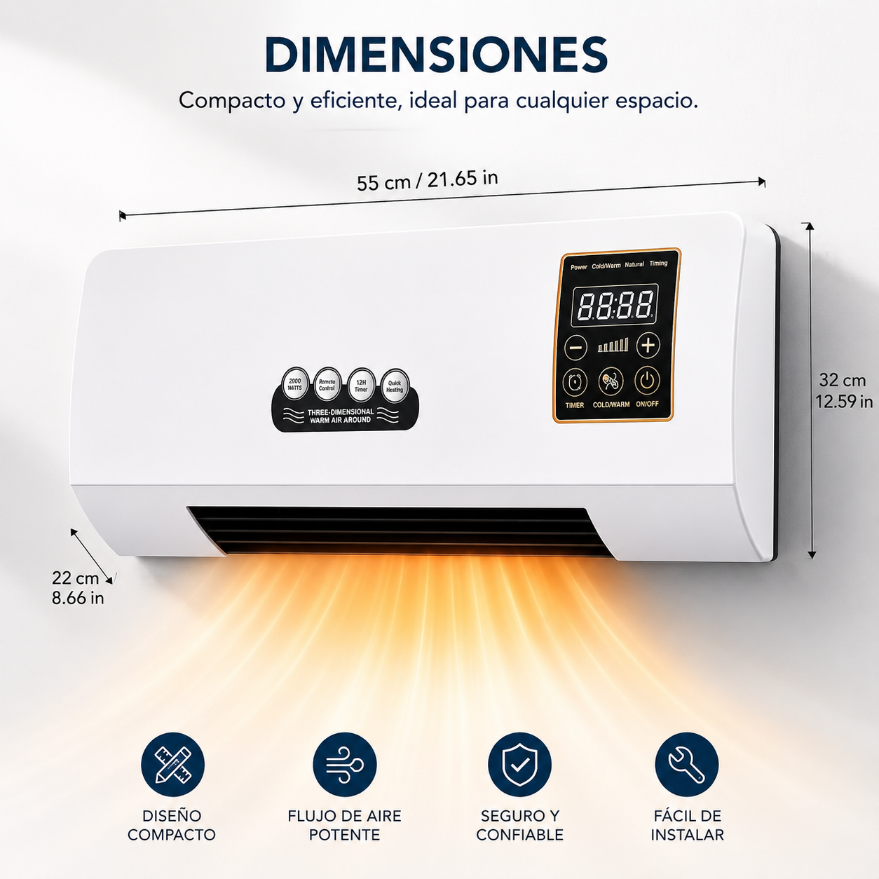 Aire Acondicionado Portátil 2 en 1 – Calienta y Enfría