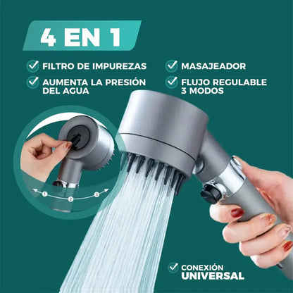 OFERTA 2x1 - Cabezal de Ducha Alta Presión Masajeadora