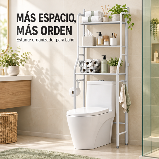 Estante Organizador de Baño de 3 Niveles