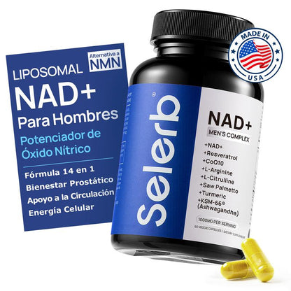 Selerb NAD+ Suplemento para Hombres - Soporte de Energía, Circulación y Próstata
