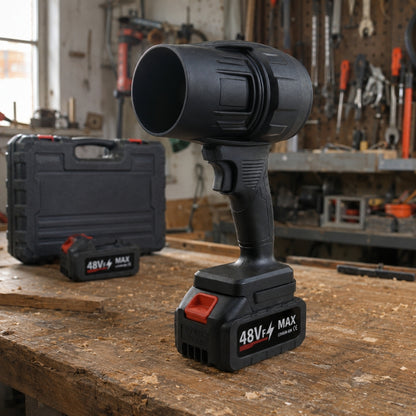 Soplador de Aire Turbo Inalámbrico + 2 Baterías 48V + Maletín
